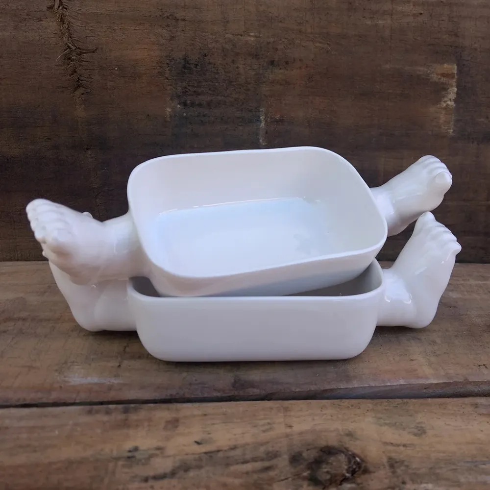 Cuenco Rectangular con Pies - Cerámica Artesanal BIHU