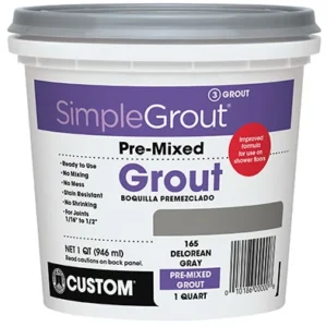 Productos de construcción personalizados SimpleGrout - Lechada para lino para interiores, 1 cuarto de galón Custom Buildin...
