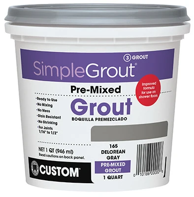 Productos de construcción personalizados SimpleGrout - Lechada para lino para interiores, 1 cuarto de galón Custom Buildin...
