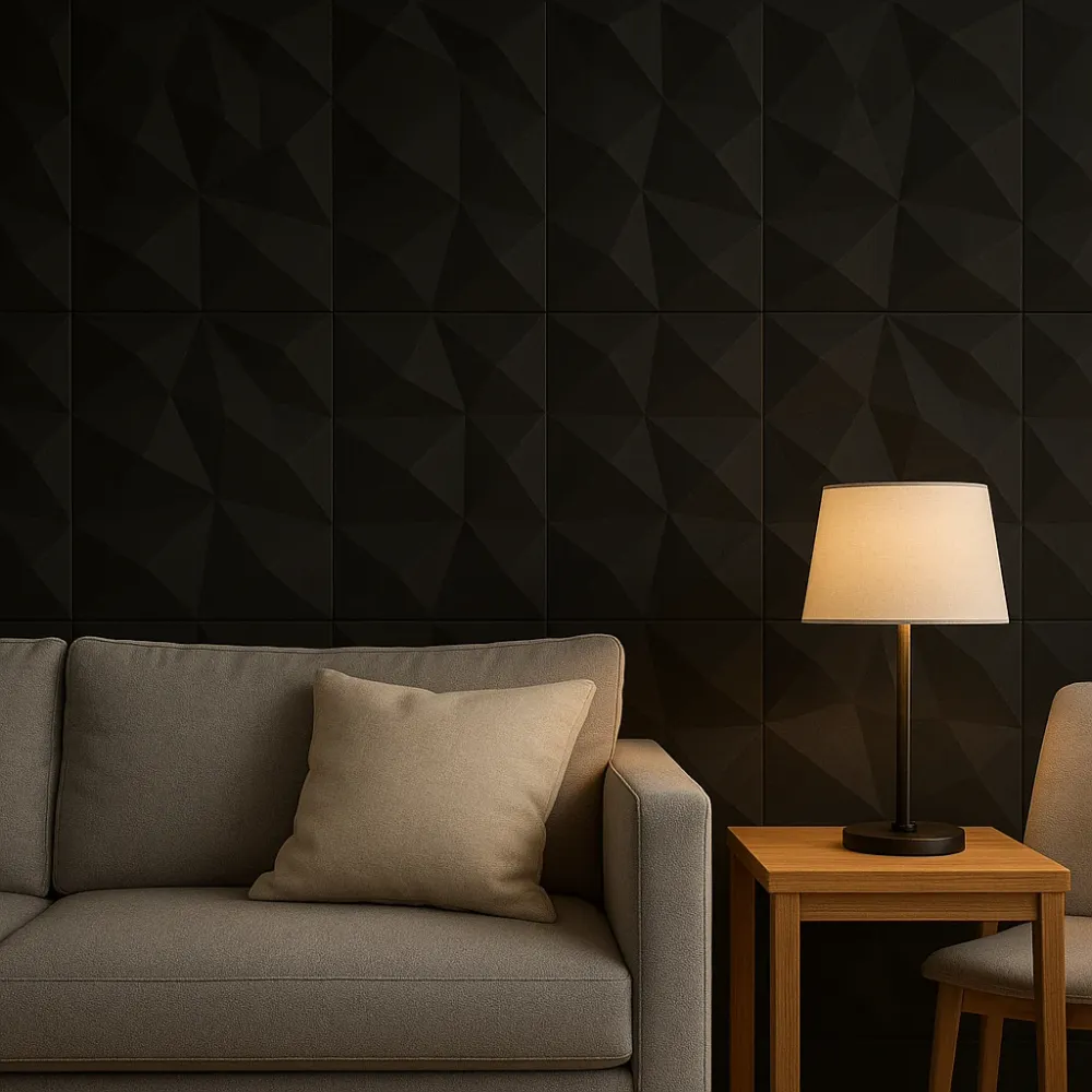 MURO DALTILE PRISMA ORIGAMI ZPR3 NEGRO 30 CM X 45 CM