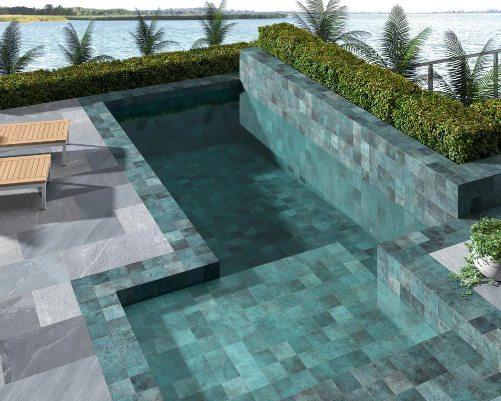 DUNE PICCOLA TAHITÍ GLOSSY 188827 TURQUOISE 15 X 15 DUNE CERAMICA, S.L.