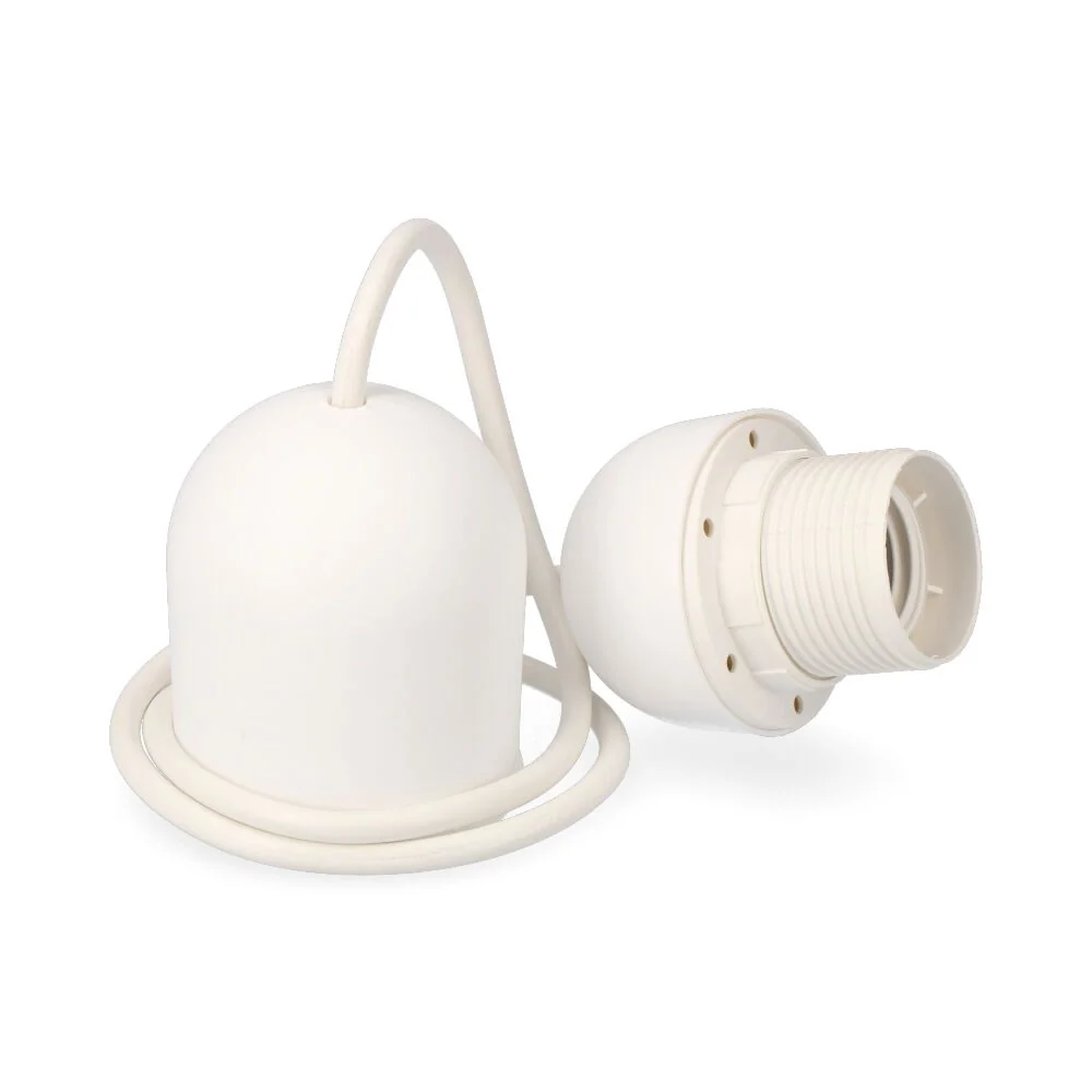 CONJUNTO COLGANTE BLANCO E27 LONGITUD 80cm (ENVASADO) EDM