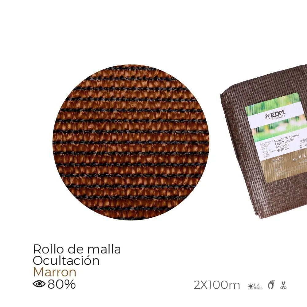 MALLA DE OCULTACIÓN COLOR MARRÓN 90g 1,5x10m EDM