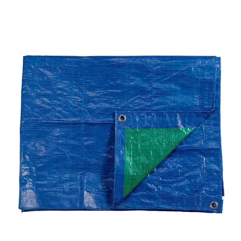 TOLDO POLIETILENO DE DOBLE CARA COLOR AZUL/VERDE, DENSIDAD 90 g / m², 6 x 10 m EDM