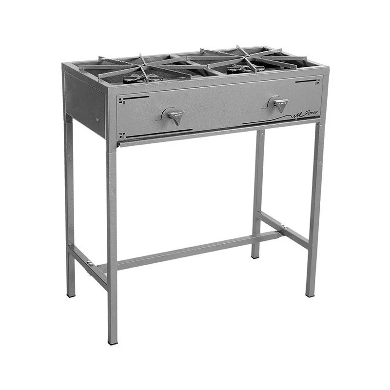 Parrilla 2 Quemadores Estructural Para Negocio 80 Cm Electrodomesticos Olvera
