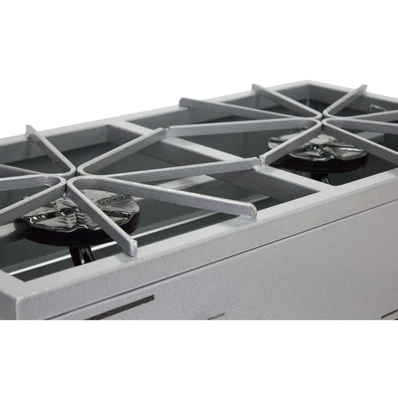 Parrilla 2 Quemadores Estructural Para Negocio 80 Cm Electrodomesticos Olvera