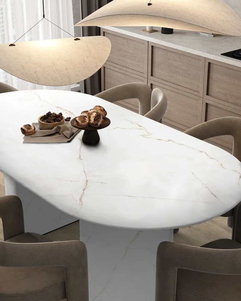 Megaformato Porcelanico Esmaltado Mate 163x324cm Gold - Energieker Dubai