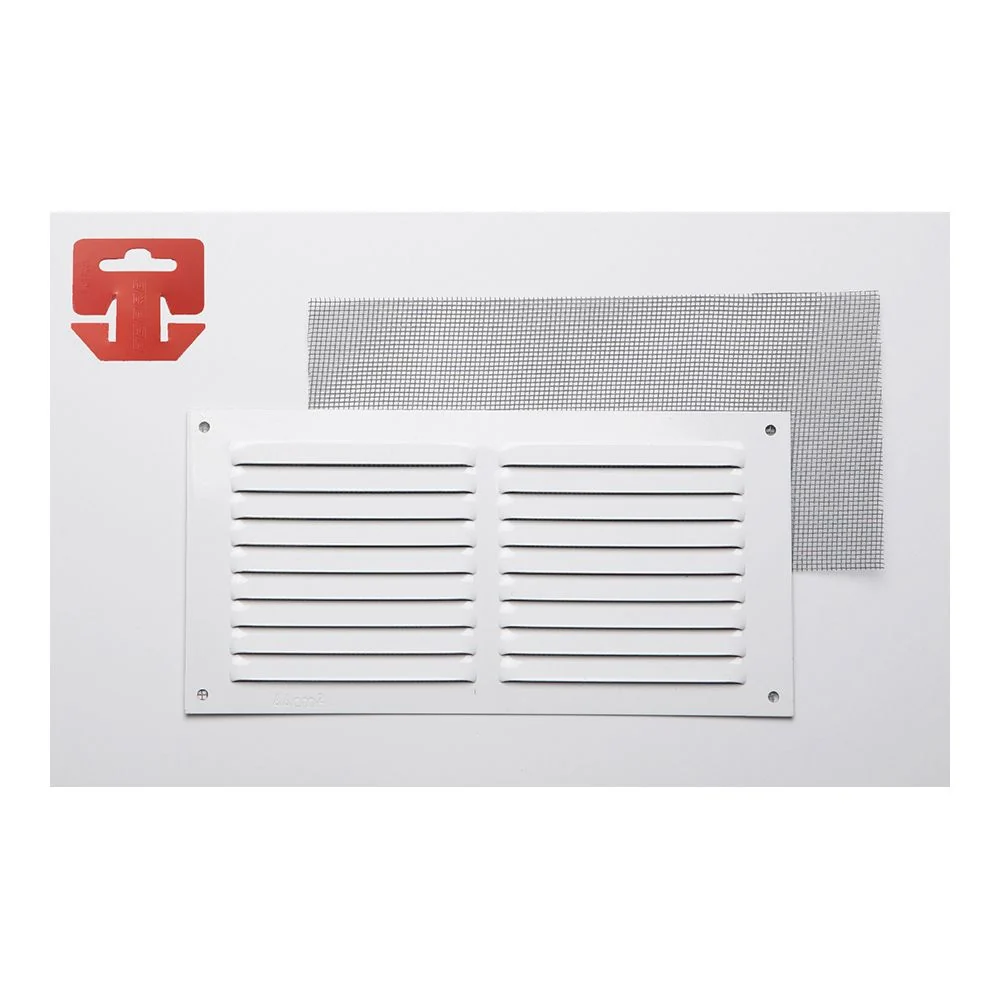 REJILLA CON MOSQUITERA. ALUMINIO 0.6 BLANCO LACADO 300x150mm (G) FEPRE