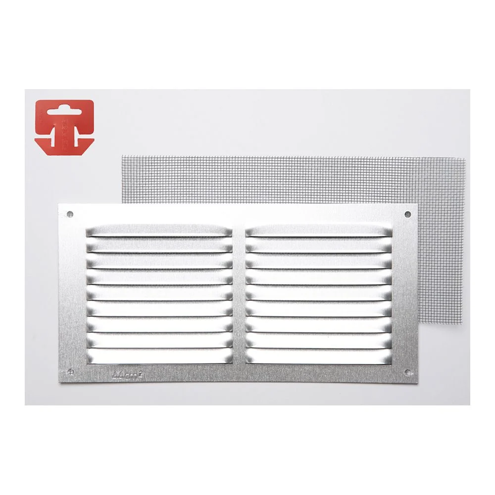 REJILLA CON MOSQUITERA. ALUMINIO 0.6 NATURAL 200x100mm (G) FEPRE