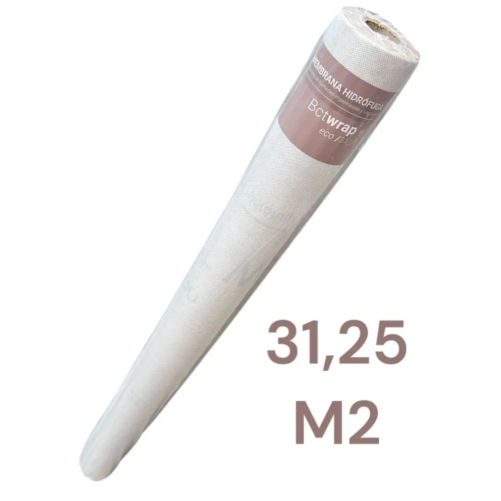 MEMBRANA HIDROFUGA 1.25 X 25M (31.25 M2) FERRETERIA CHACABUCO