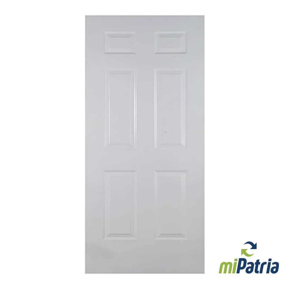 Puerta económica 6 tabla 36” x 80” termo formada Ferretería y Maderas Rodríguez