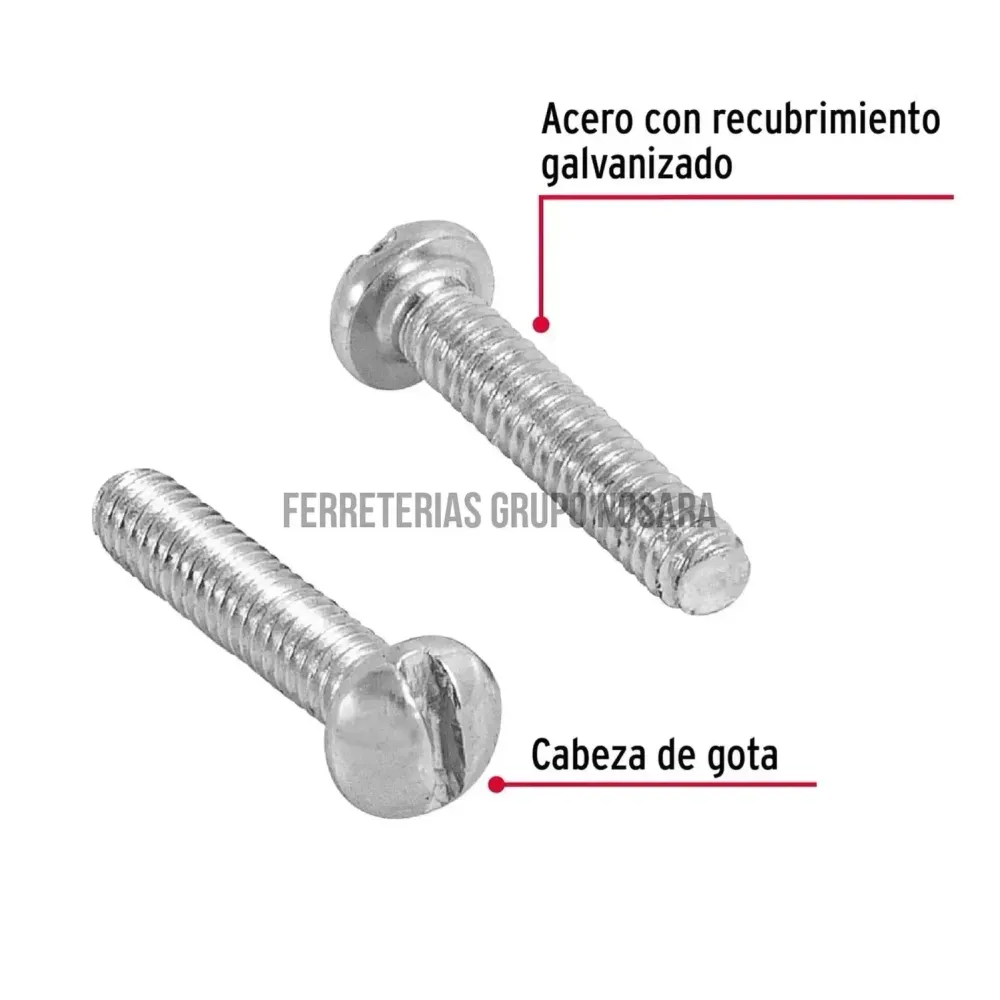 TORNILLO ESTUFA CILIND 1/4" X 3/8" FERRETERÍAS GRUPO NOSARA