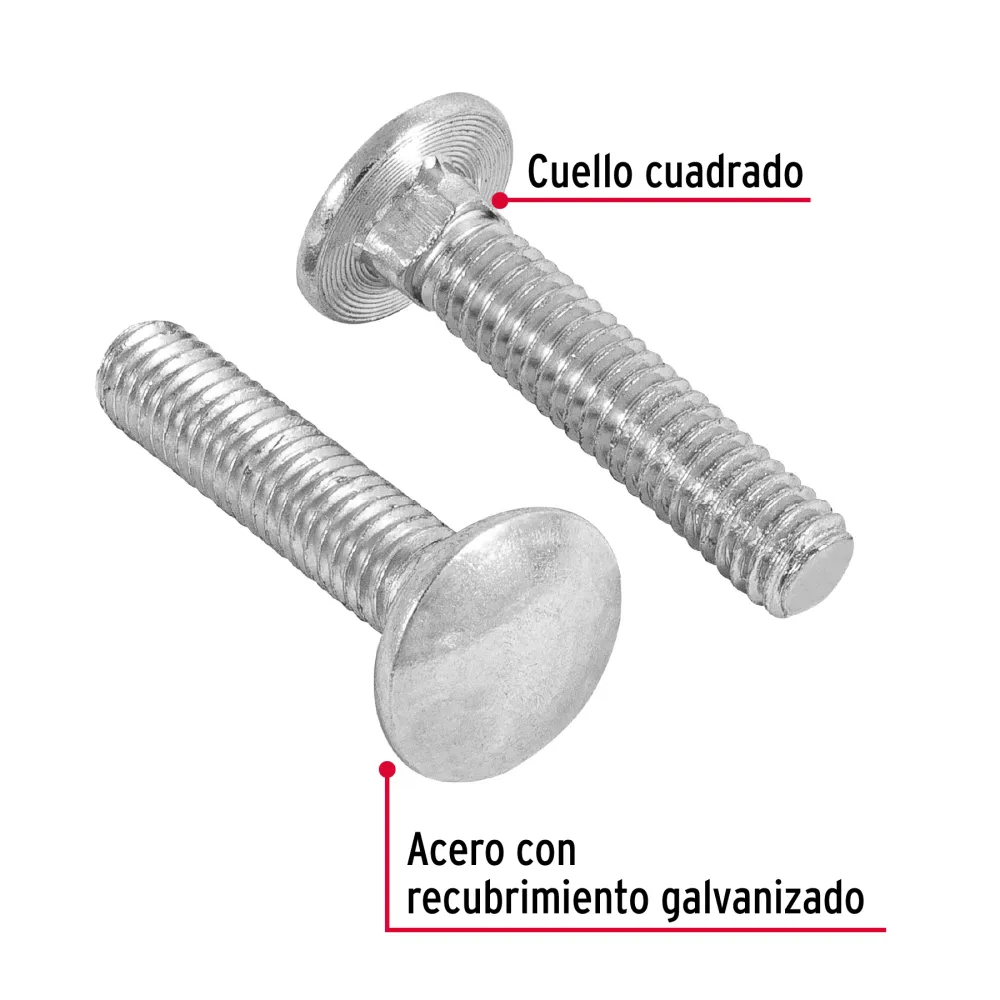 Bolsa con 50 tornillos 5/16" x 1-1/2" tipo coche, Fiero