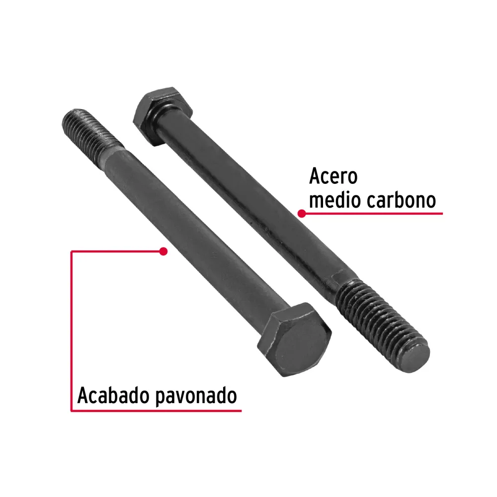 Bolsa con 50 tornillos 5/16" x 4" acero grado 5, Fiero