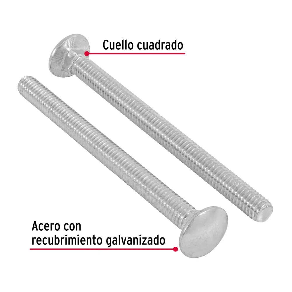 Bolsa con 50 tornillos 5/16" x 4" tipo coche, Fiero