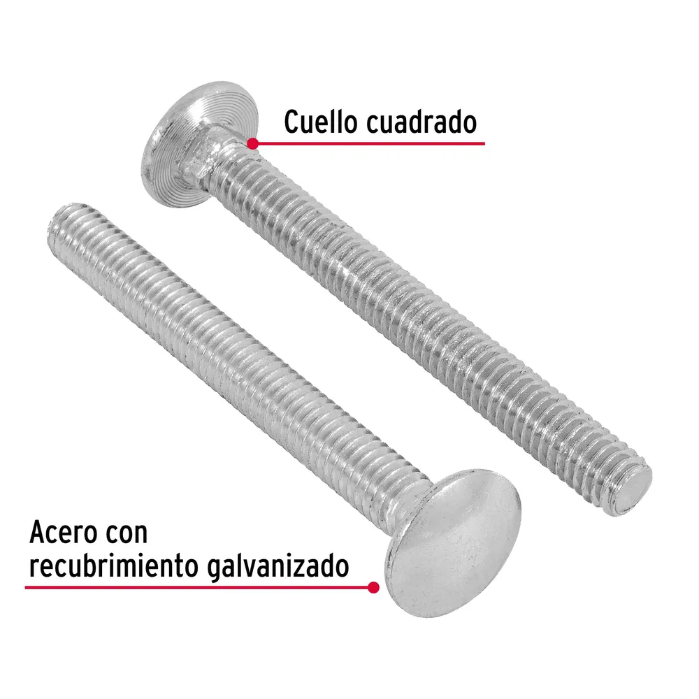 Bolsa con 60 tornillos 5/16" x 3" tipo coche, Fiero