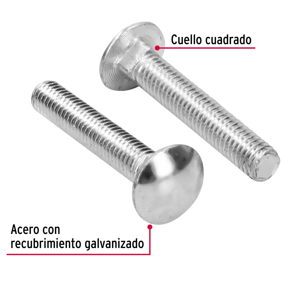 Bolsa con 30 tornillos 7/16" x 2-1/2" tipo coche, Fiero