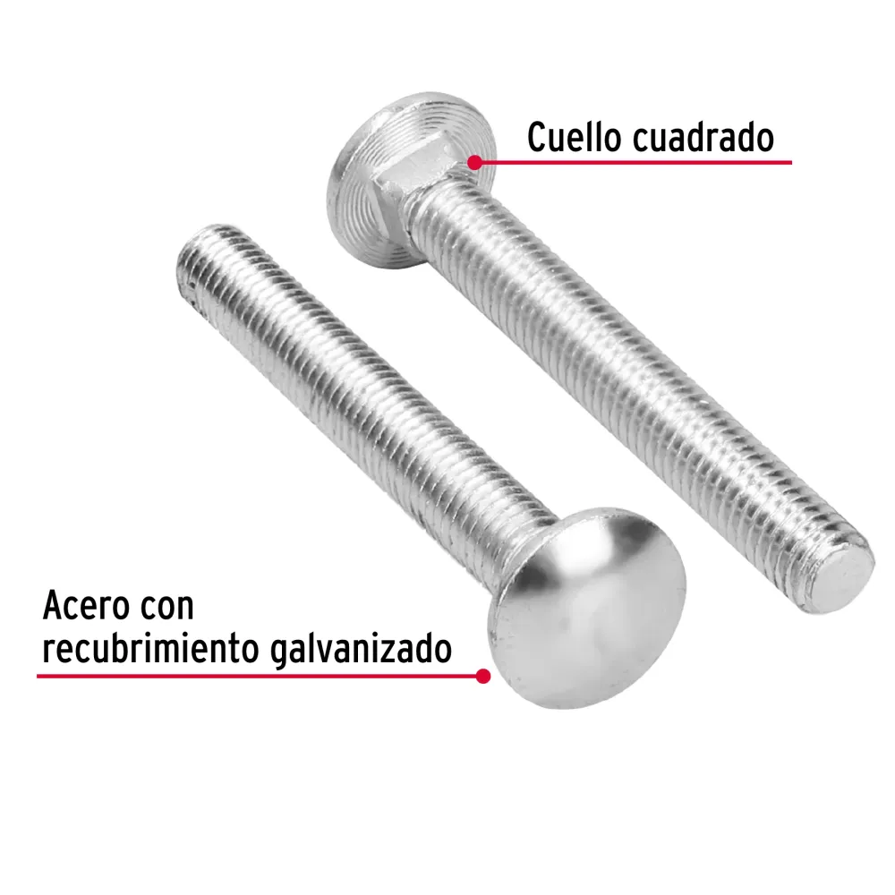 Bolsa con 20 tornillos 7/16" x 3-1/2" tipo coche, Fiero