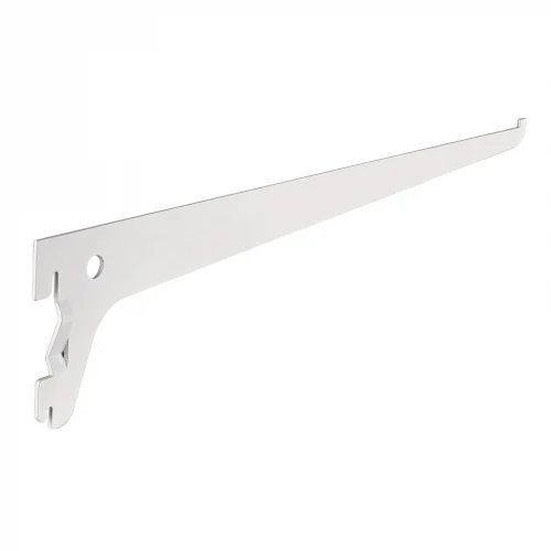 Ménsula plana blanca para cremallera sencilla, 30cm, Fiero 47709 SOMO-12MS