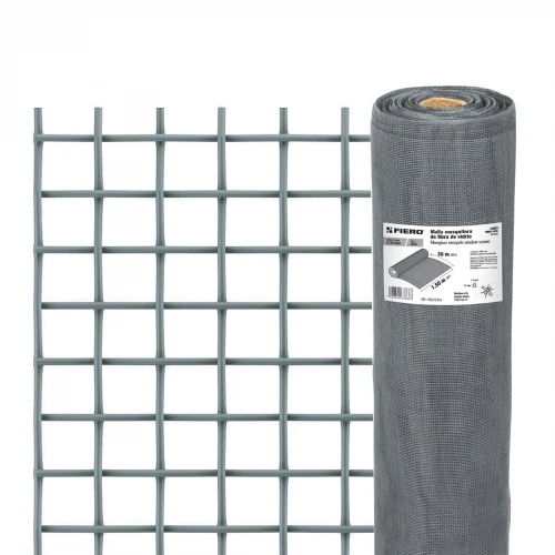 Rollo de 30 m x 1.5 m malla mosquitera fibra de vidrio gris 44983 TEMO-15FG Fiero