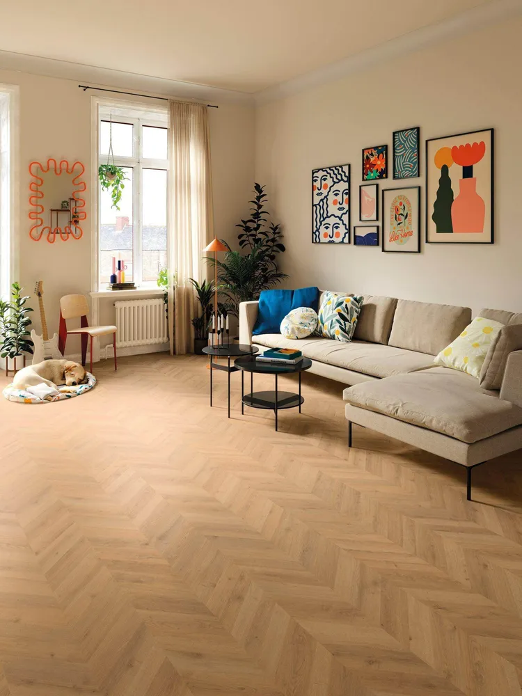 Suelo Laminado FINfloor Durable AC6 Espiga Dijon Finsa