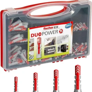 DuoPower Redbox – Surtido Universal de Tacos (280 uds) en Estuche Reutilizable fischer