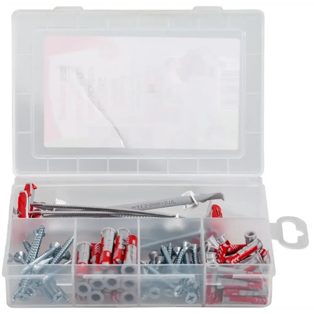 Maletin Profi-Box de surtido de tacos DuoLine con tornillos fischer