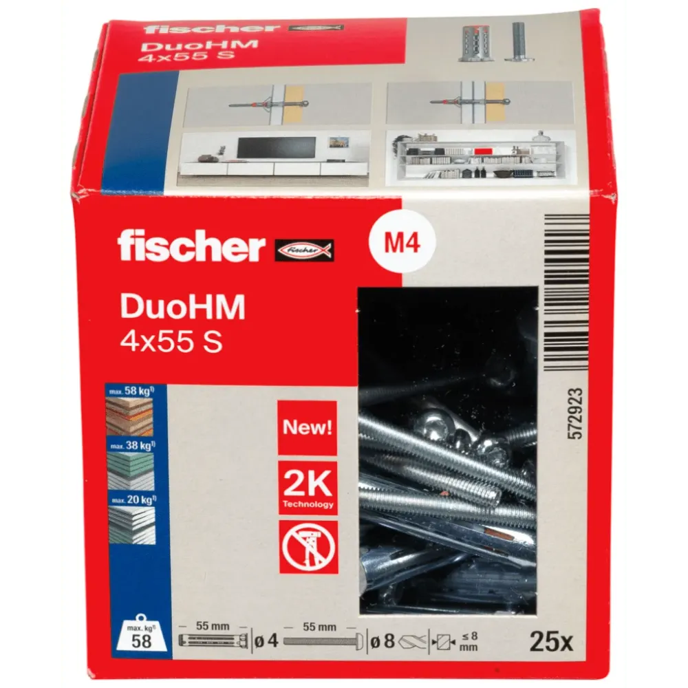 Taco metálico DuoHM para placas de yeso laminado (Pladur®) fischer