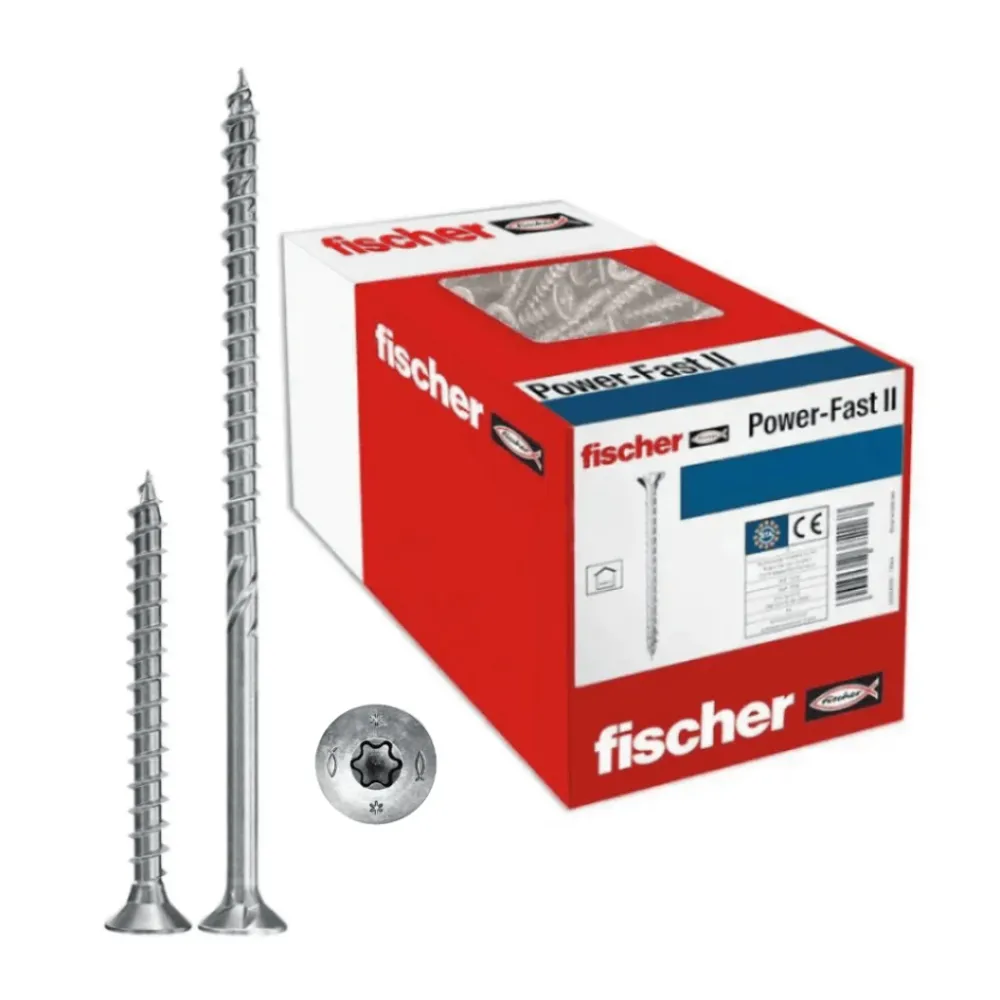 Tornillos PowerFast II Avellanados Torx fischer (200 uds) | Agarre y Rendimiento Superior