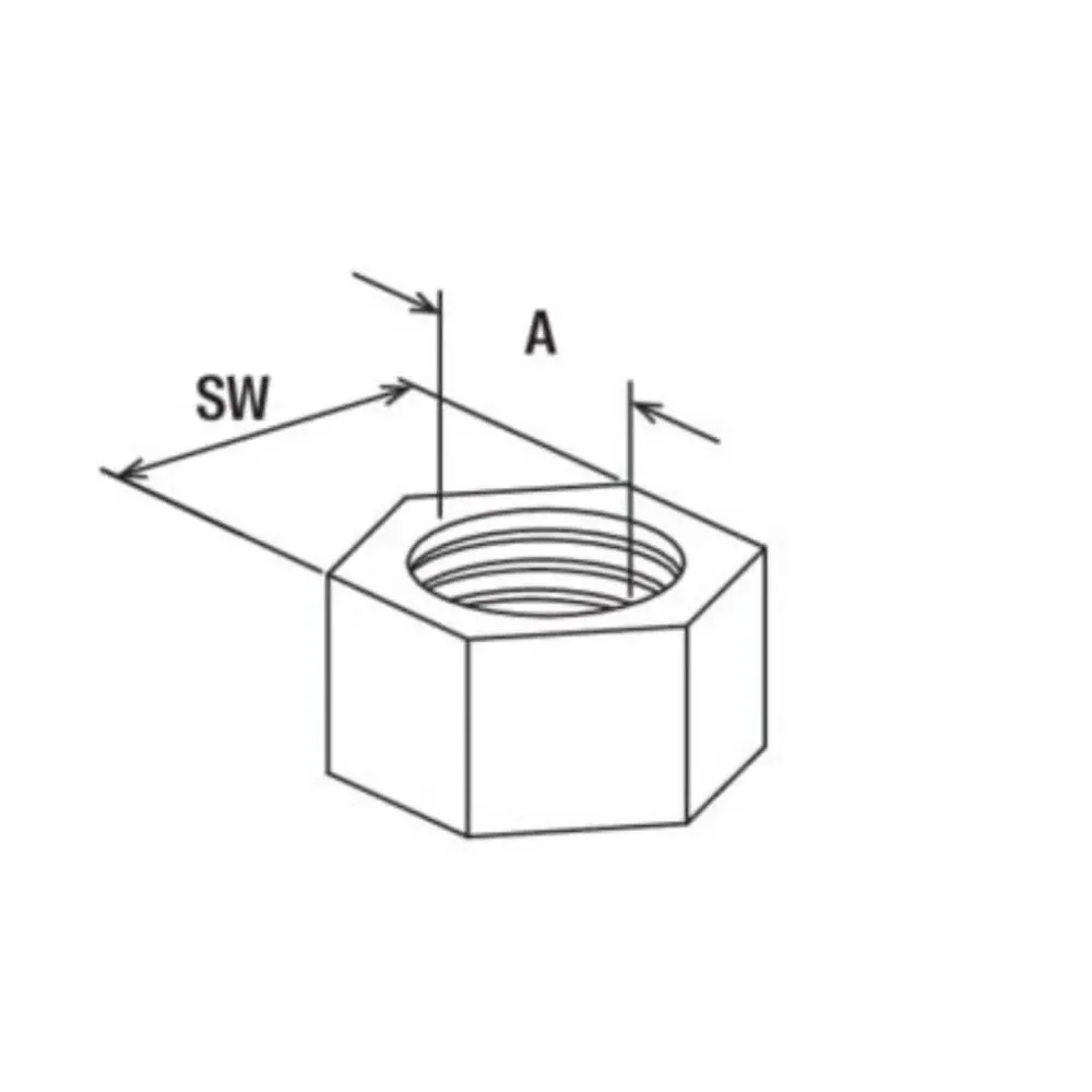 Tuerca Hexagonal Fischer MU M10 – Acero Electrogalvanizado Clase 8