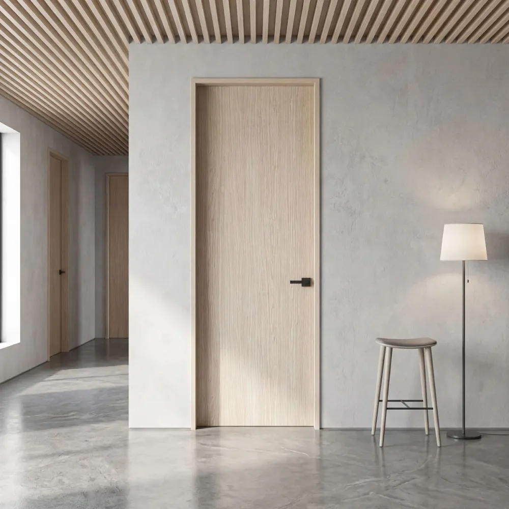 Puerta de madera melaminica veta vertical color Cartagena 70 cm x 235 cm Galantti