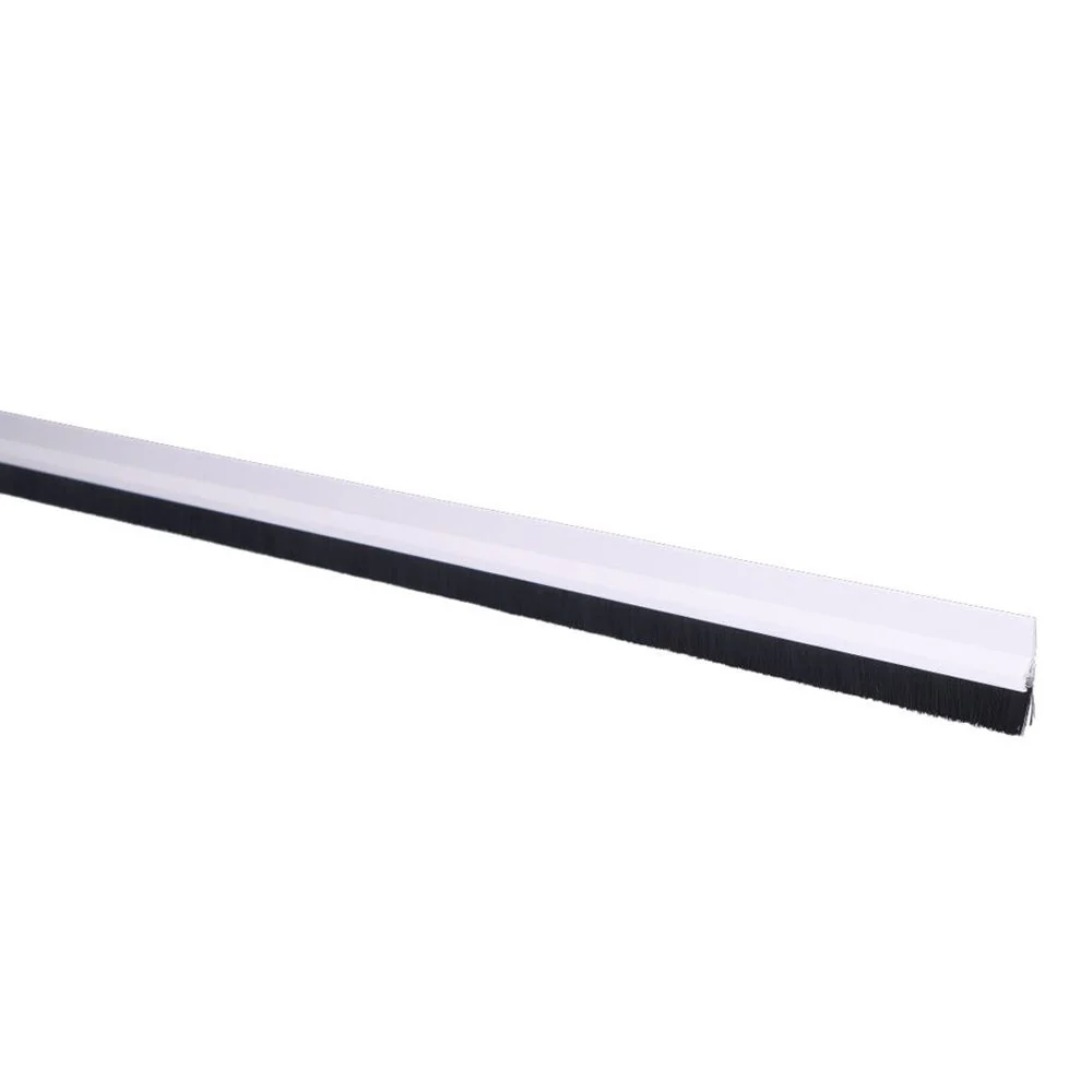 BURLETE BAJO PUERTA RIGIDO BLANCO CON CEPILLO DE FIBRA 1 m GEKO