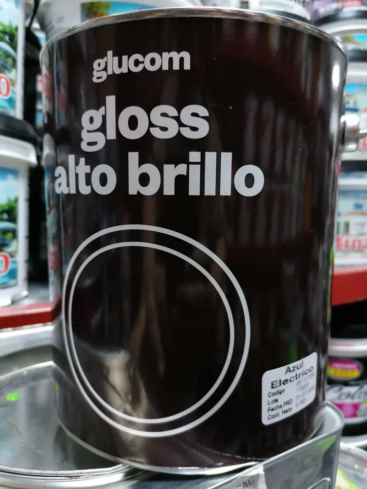 Esmalte Acrílico Gloss GLUCOM 1/4 gal Azul