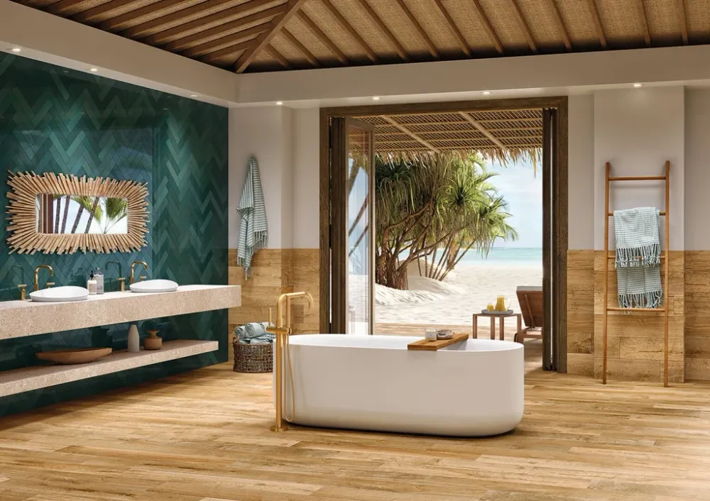 Porcelanato Esmaltado Rectificado Mate 19X120cm Honey - Graiman Oregon Thinr