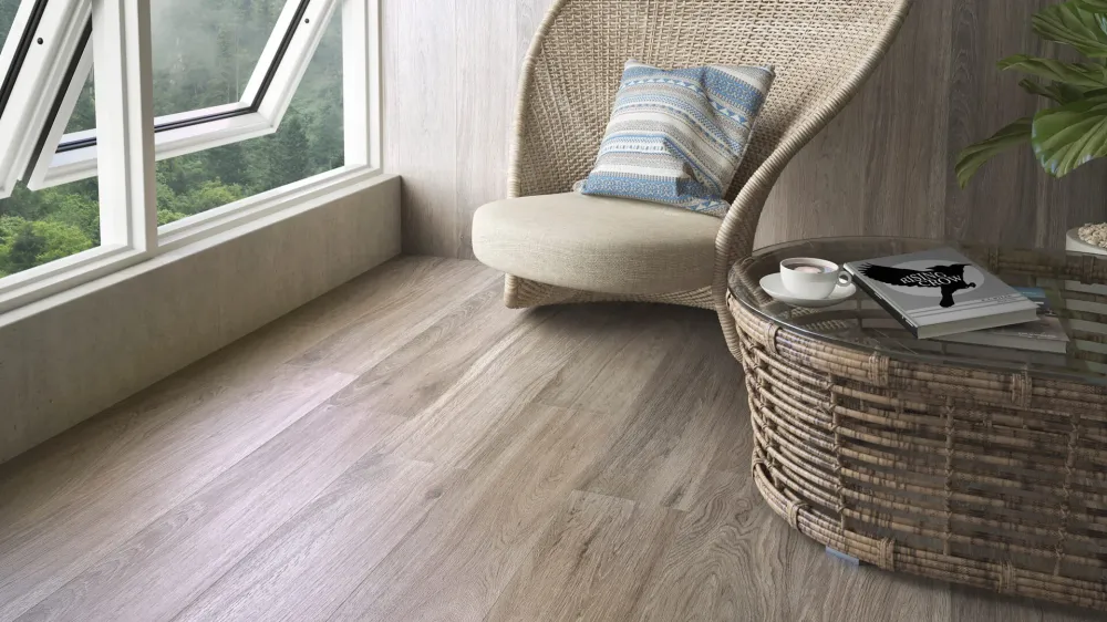 Porcelanato Esmaltado Rectificado Mate 19X120cm light Gray - Graiman Cipres Thinr