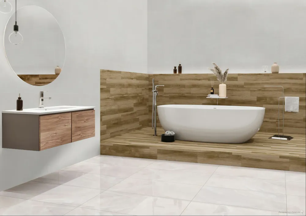 Porcelanato Esmaltado Rectificado Mate 60X120cm Light Gray - Graiman Plaster Thinr