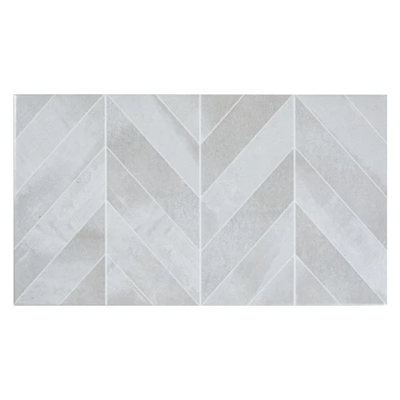 Revestimiento De Ceramica Mate 25X44cm Blanco Decorado - Graiman Spiga