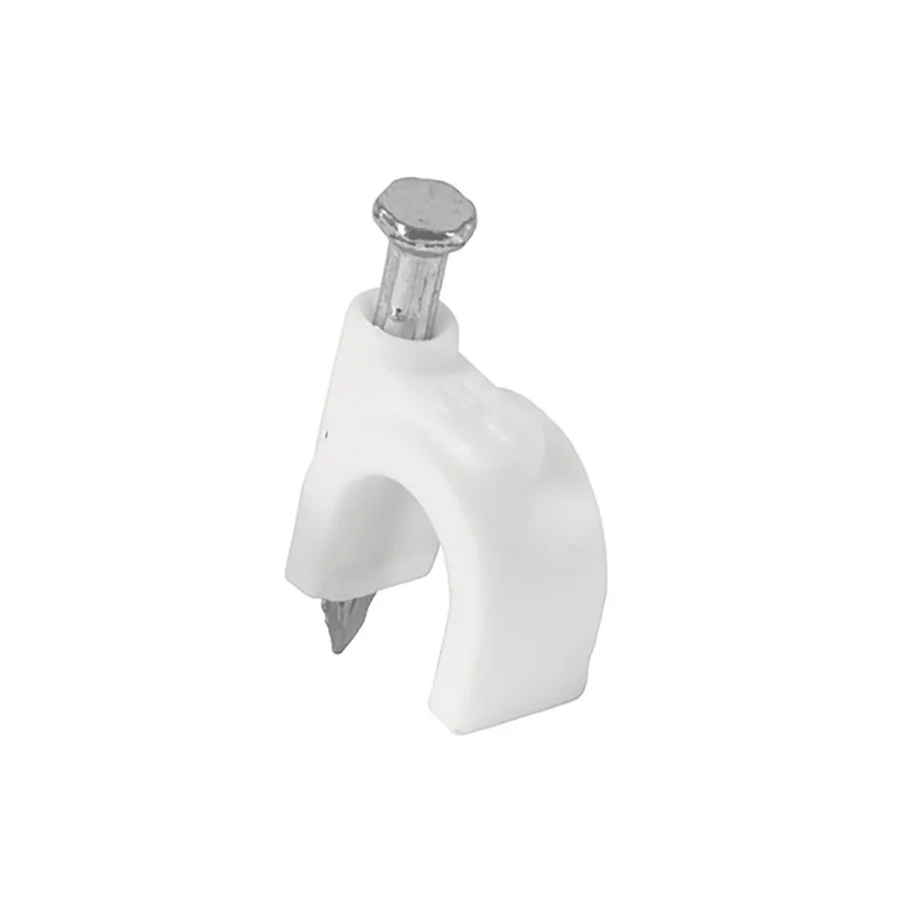 Grampa plástica blanca 8mm para cable 50U