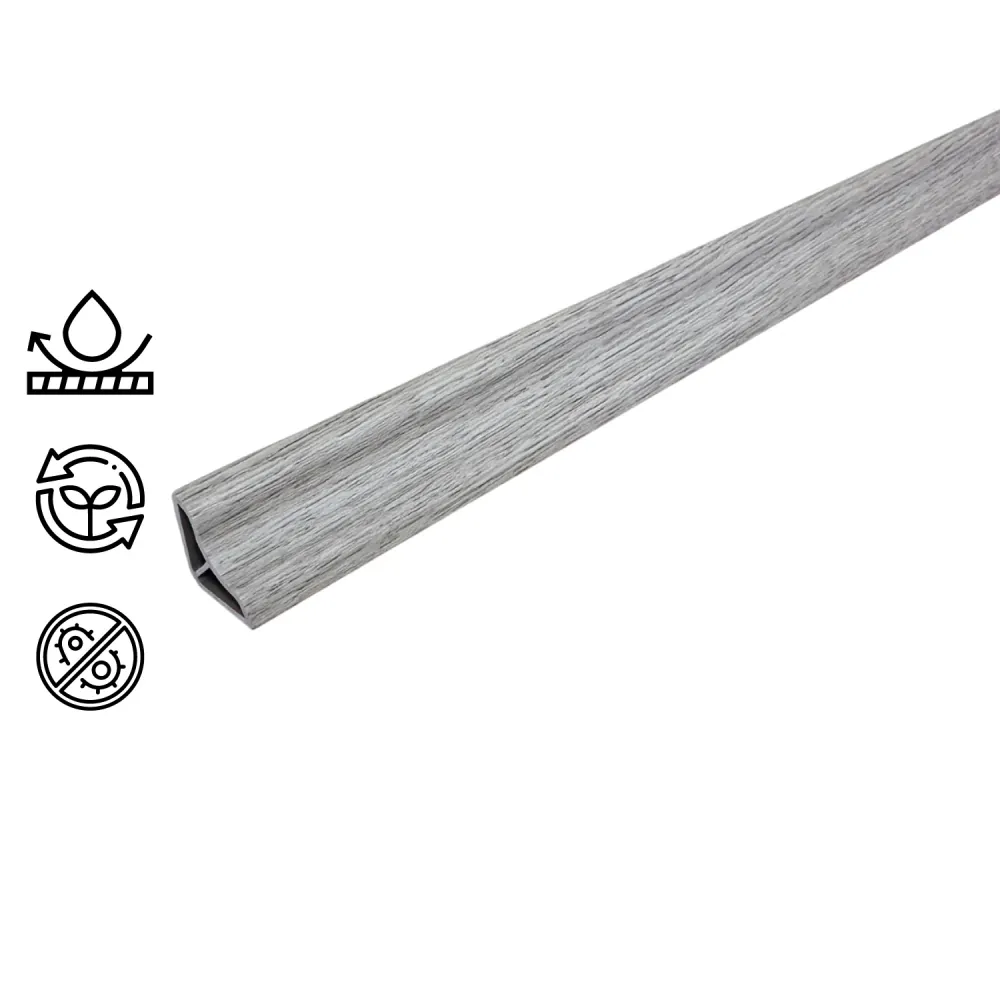 Cuarto Rodón Concavo 2mt Gris Acero Hogadepot