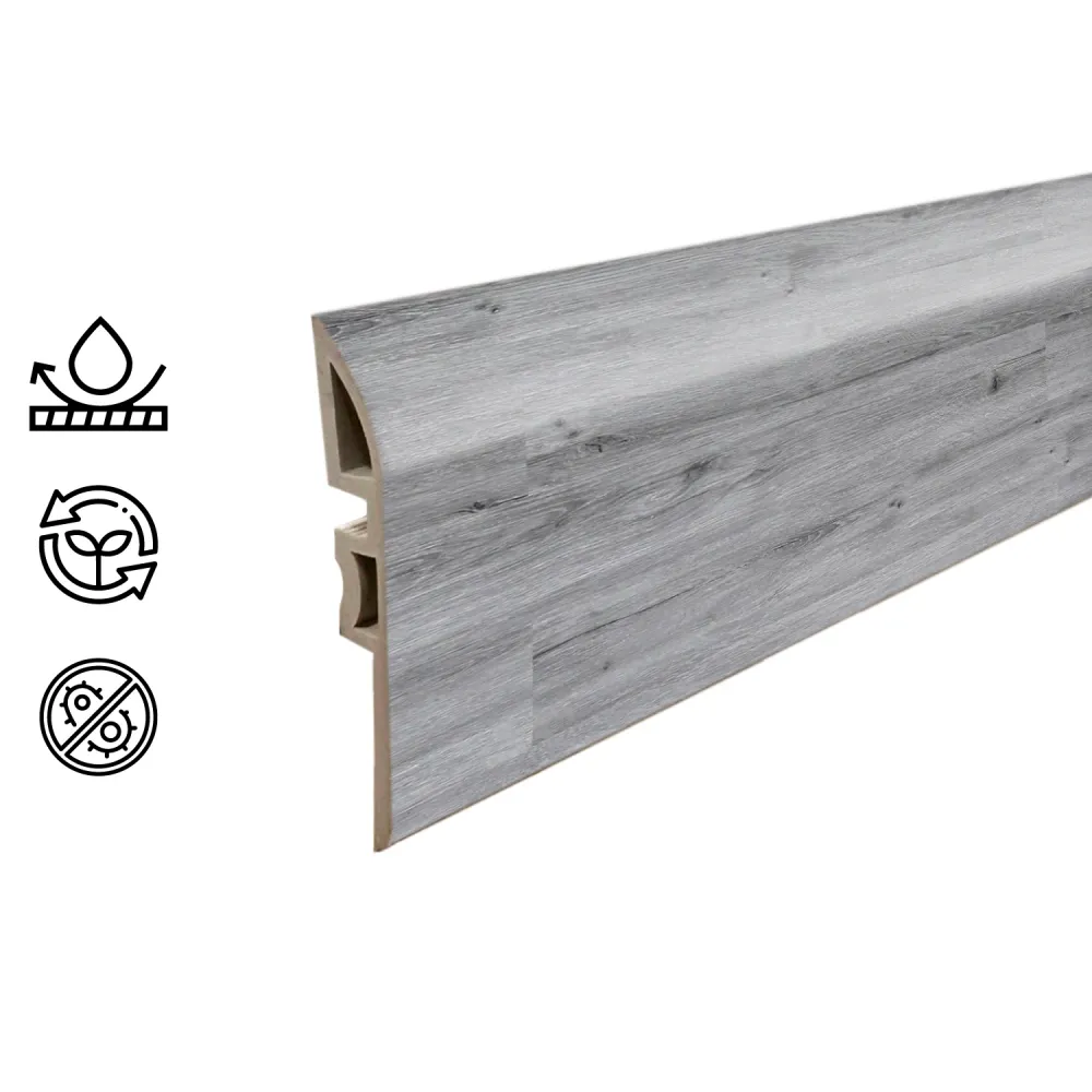 Cubrejunta Reductor PVC HOGA 2mt x 45mm Gris Londres Hogadepot