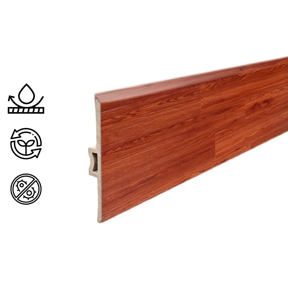 Moldura T PVC HOGA 2mt x 45mm Cedro Hogadepot