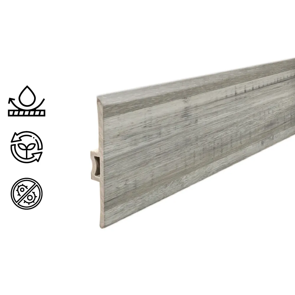Moldura T Pvc Hoga 2Mt x 45mm Gris Absoluto Hogadepot
