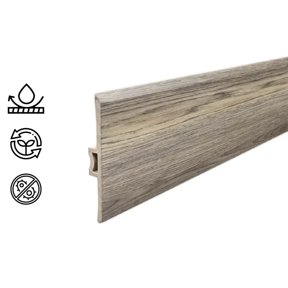 Moldura T Pvc Hoga 2Mt x 45mm Gris Grafito Hogadepot