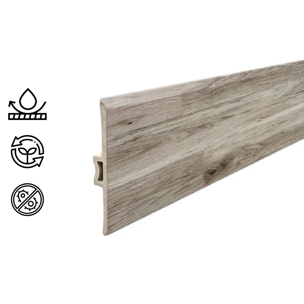 Moldura T Pvc Hoga 2Mt x 45mm Rústico Haya Hogadepot