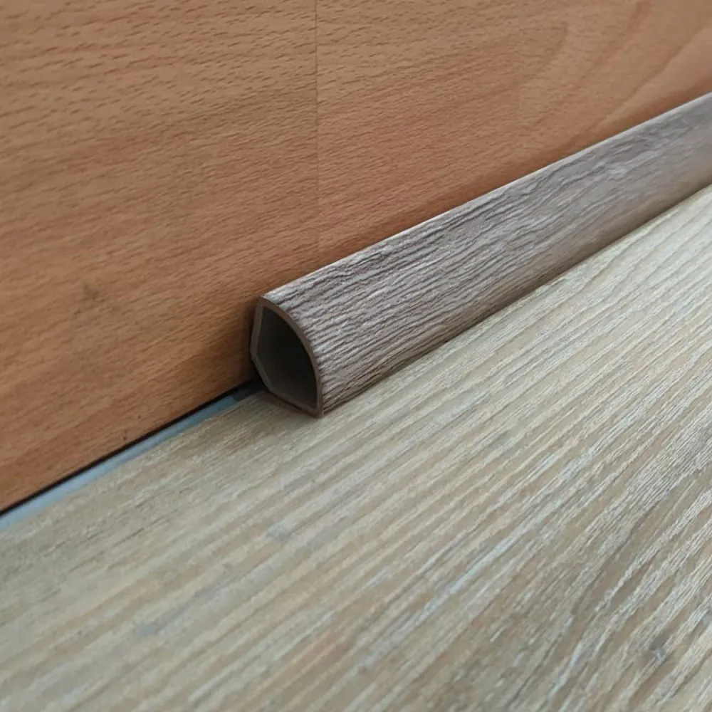 Pack 5 Unidades Cuarto Rodón PVC 2mt x 19mm Gris Oak Hogadepot