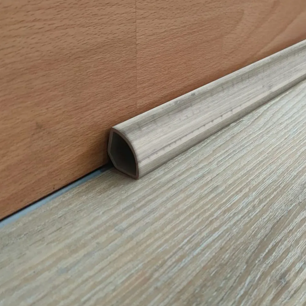 Pack 5 Unidades Cuarto Rodón PVC 2mt x 19mm Gris Absoluto Hogadepot