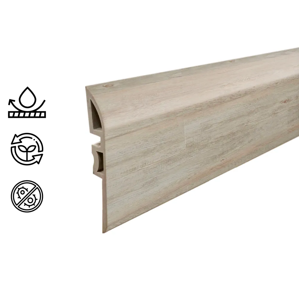 Pack 5 Unidades Cubrejunta Reductor PVC 2mt x 45mm Beige Mandala Hogadepot