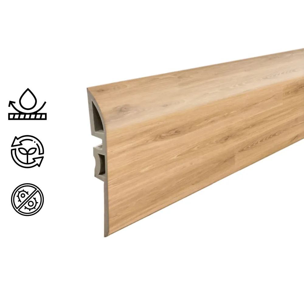 Pack 5 Unidades Cubrejunta Reductor PVC 2mt x 45mm Roble Suave Hogadepot