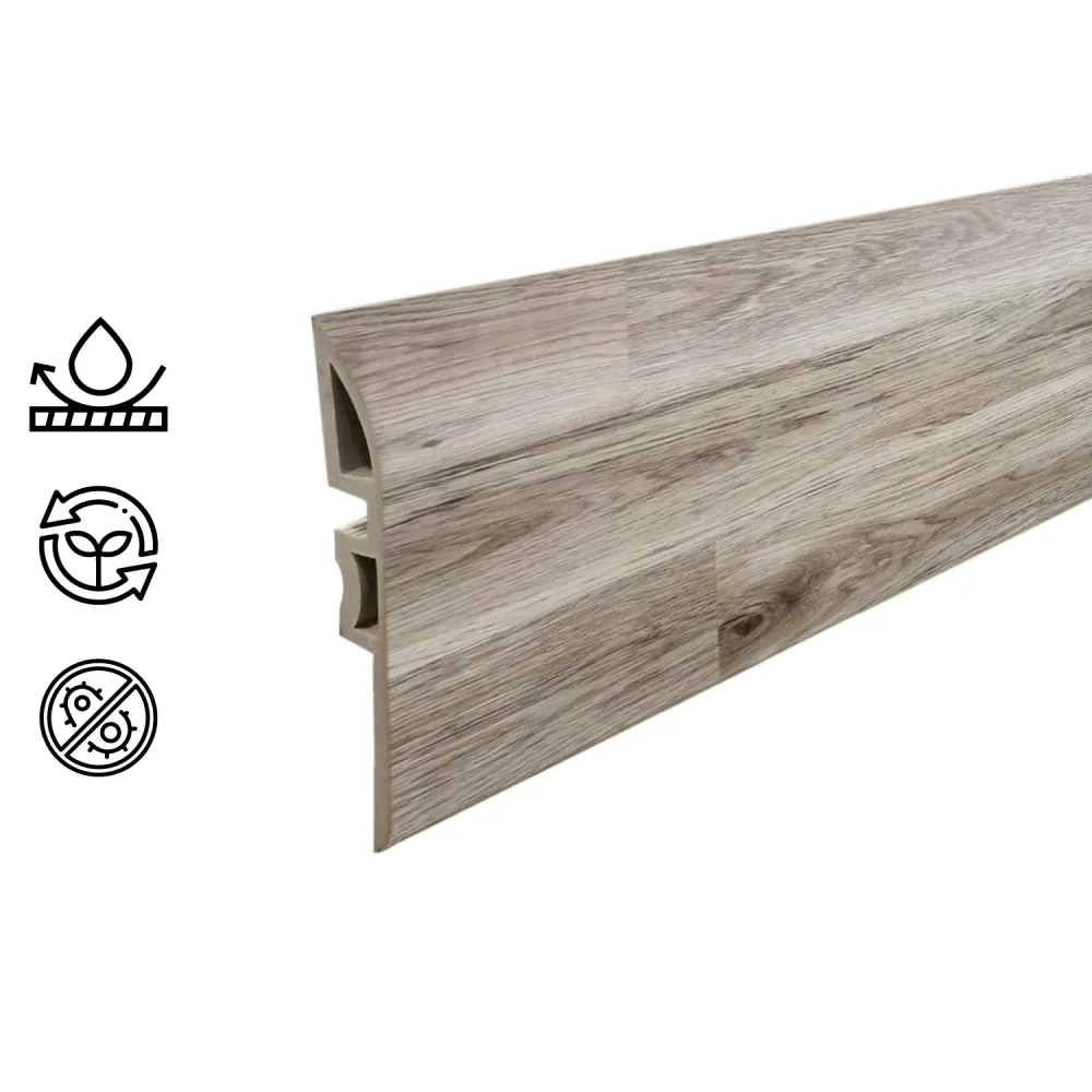 Pack 5 Unidades Cubrejunta Reductor PVC 2mt x 45mm Rústico Haya Hogadepot