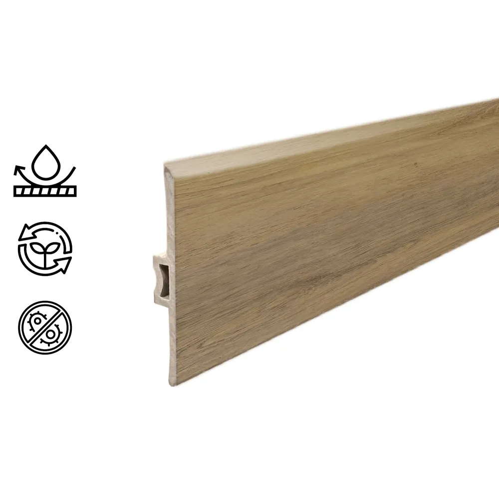 Pack 5 Unidades Moldura T PVC 2mt x 45mm Castaño Hogadepot